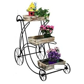 Buy 3 Tier Plant Stand with 3 Wood Planters [] by Nantucket now!