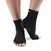ToeSox Half Toe Yoga/Pilates Toe Socks With Grips, Black, Small