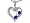 0.21 cts Genuine Sapphire and Diamond Heart Pendant in 14k White Gold