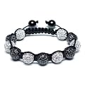 Black And Silver Unisex Shamballa Bracelet Crystal Disco Ball Friendship Bead Swarovski Crystals Beads Bracelets