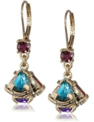 Betsey Johnson "Carnival" Crystal Cluster Drop Earrings