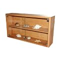 Dekorative Vitrine aus Echtholz (Buche ge�lt), Setzkasten, Glasvitrine, Schaukasten, H�ngeschrank