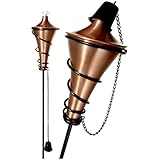 Strathwood Set of 2 Garden Stake Cone Lanterns with Brushed Copper Finish