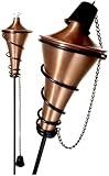 Strathwood Set of 2 Garden Stake Cone Lanterns with Brushed Copper Finish