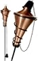 Strathwood Basics Set of 2 Garden Stake Cone Lanterns with Brushed Copper Finish