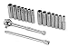 Stanley 89-199 16 Piece 1/4-Inch Drive 6-Point Socket Set
