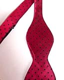 100% Woven Silk Red with Black Polka Dot Bow Tie