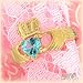 14K Heart-Shaped Blue Topaz Claddagh Ring