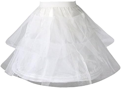 Voguevers Girls' Short Petticoat Flower Girl Crinoline Skirt Wedding Slip