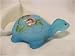 FENTON GLASS ANIMAL Solid Glass Turtle in Sky Blue