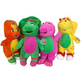 Barney and Friends 4pcs Stuffed Animals Plush Toy set by Barney