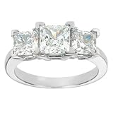 Platinum Princess-Cut Three-Stone Diamond Ring (G-H / VS, 2 ct. tw.)