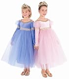 Beautiful Blue Glitter Gown for Dress-Up, Wedding Flower Girl and More! (Tiara not included)