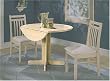 White-Washed Finish Solid Wood Drop Leaf Table By Acme Furniture