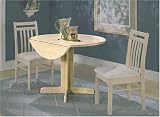 White-Washed Finish Solid Wood Drop Leaf Table By Acme Furniture