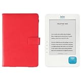 Kobo eReader Red Leather Case Folio - Real Leather (Made for official Kobo eReader)