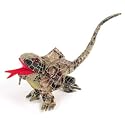 Green Frill Neck Lizard Paperweight - Large Sand Animal (48cm)