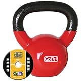 GoFit GF-KBELL15 Kettelbell & Iron Core Training DVD (15 Lbs, Red)