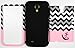 Galaxy S4 Case, Bastex Heavy Duty Hybrid Soft Baby Pink Silicone Cover Chevron Pink Love Anchor Design Hard Case for Samsung Galaxy S4 i9500