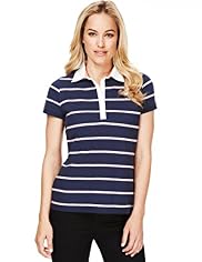 Pure Cotton Striped Polo Shirt