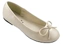 Kids Ballerina Style Flats Girl's Shoes Pearl Ivory