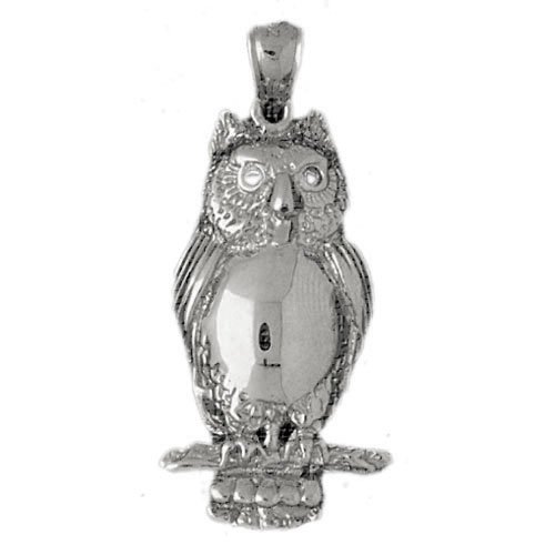 Clevereve’s 14K White Gold Pendant Owl Style 7.2 – Gram(s)