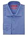 Gino Valentino Men's Dress Shirt Pure Cotton Spread Collar Barrel Cuff