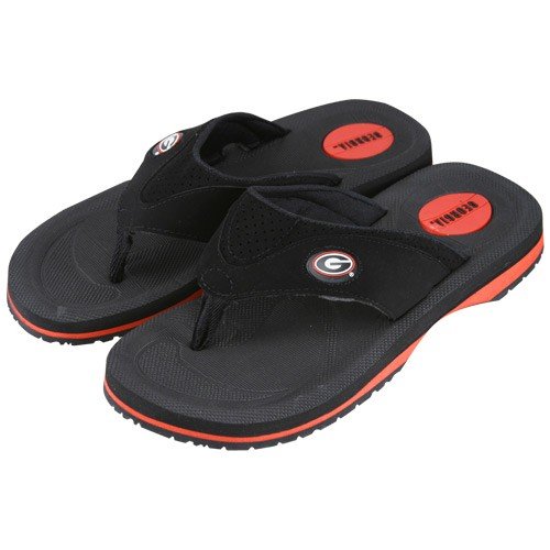Buy Low Price Georgia Bulldogs Menâs Black Fleece Slippers ...