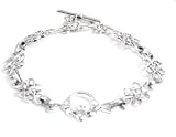 Celtic Bracelet - 7.25 Sterling Silver Irish Celtic Knots and Claddagh Heart Bracelet