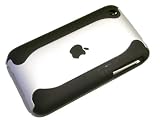 Black & Silver 2-piece Hard Case & Vinyl Screen Protector Package For The Apple Iphone 3g