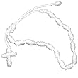 Threaded - knotted expandable religious bracelet (from 6 to 10 inches) as worn by famous Celebrity - Sara Carbonero ( White )