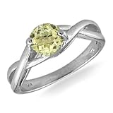 0.75 ct レモンクォーツ スターリング シルバー リング