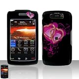 Blackberry Storm 2 9550 Pink Hearts Forever Love Premium Snap-on Phone Protector Hard Cover Case