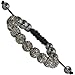10mm Hematite Black Diamond Czech Crystal Shamballa Bracelet