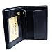 Men's Snap Wallets - SNAP CLOSING COIN BLACK LEATHER EUROPEAN WALLET