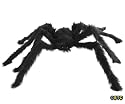 Large Hairy Poseable Black Spider ~ Halloween Spider Decorations & Props
