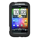 HTC Wildfire S Silicone Gel Skin Case - Black