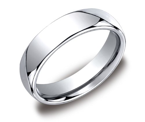 Mens Cobalt 6mm Comfort Fit Wedding Band Ring High Polished Finish, Size 13
