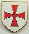 Templar Knights Crusader Cross Shield Masonic Lapel Pin