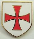 Templar Knights Crusader Cross Shield Masonic Lapel Pin
