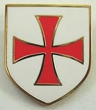 Templar Knights Crusader Cross Shield Masonic Lapel Pin
