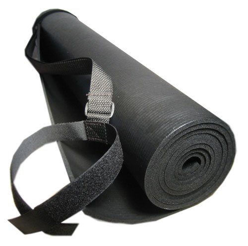 24 x 72 Black Rajah Super Yoga Mat 7MM THICK