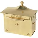 Brass Old-Style Mailbox - 14 1/8" x 7 3/16" x 13 13/16"