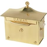Brass Old-Style Mailbox - 14 1 8 x 7 3 16 x 13 13 16 