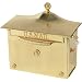 Brass Old-Style Mailbox - 14 1/8" x 7 3/16" x 13 13/16"