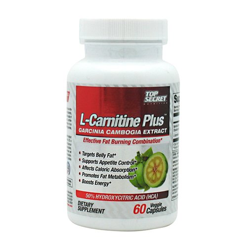Top Secret Nutrition L-Carnitine Plus Garcinia Cambogia Extract, 60 Count