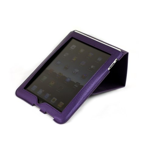 CaseCrown Canvas Vertical Flip Stand Case (Purple) for the Apple iPad Wifi / 3G Model 16GB, 32GB, 64GB
