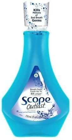 Scope Outlast Mouthwash Long Lasting Peppermint 750 Ml (Pack of 6)