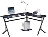 Large Graphite Black CORNER Computer Desk with FREE EXPEDITED DELIVERY (PC27g)