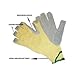 G & F 1680 CUT RESISTANT Work GLOVES-100% KEVLAR Knit, Extra Long Cuff, patched with Leather palm, CE Cut Resist Level 3, Size Large (1 pair)